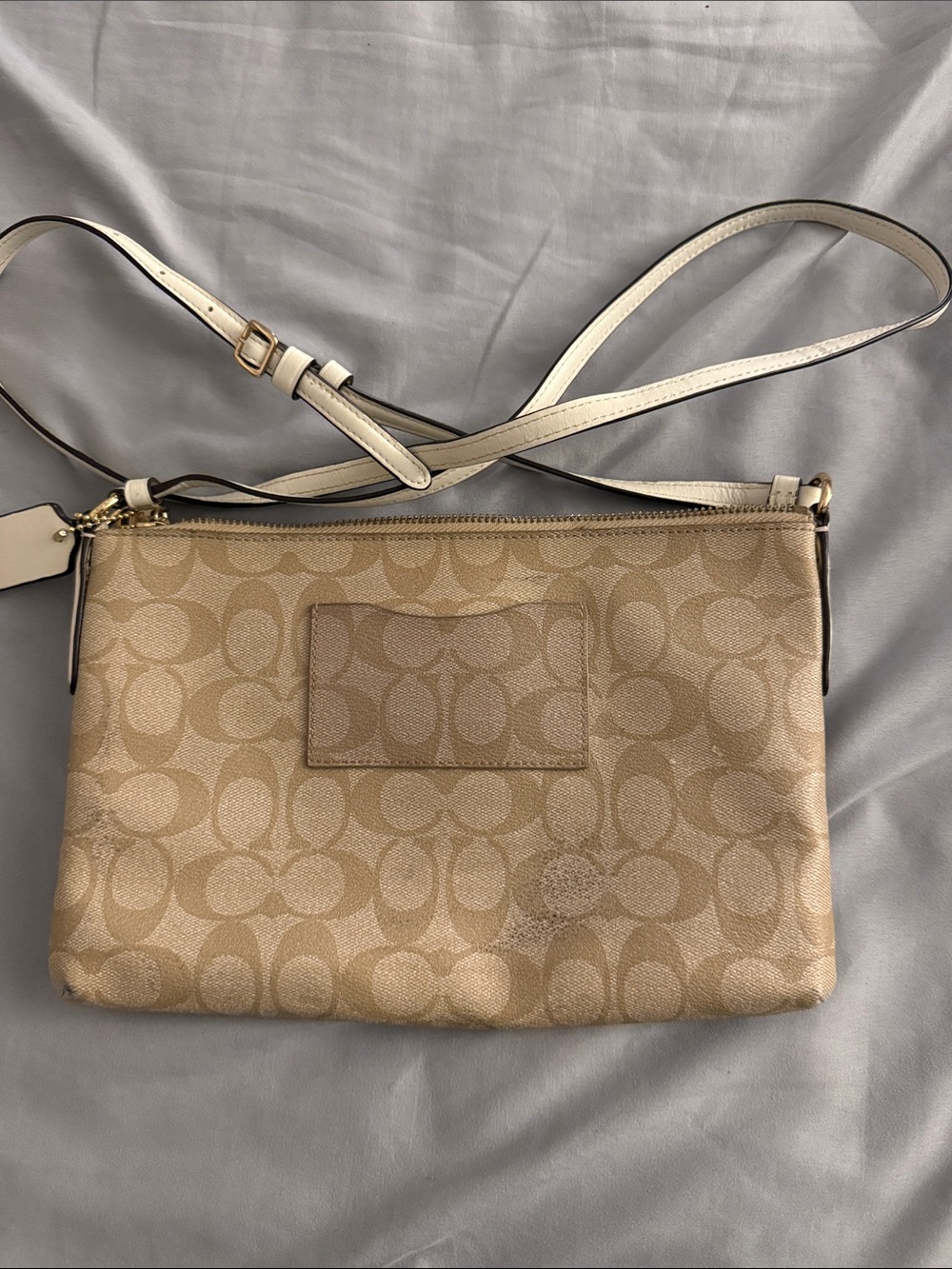 Coach Tan Signature Crossbody with Cream Trim - Picture 7 of 7
